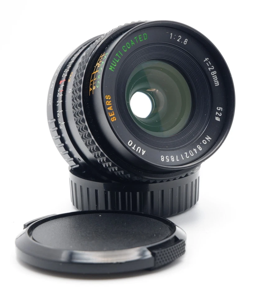 Sears Auto Multicoated 28mm f2.8 Wide Angle Macro Lens US seller w/Caps PK Mount - Image 2 of 4