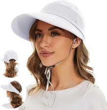Sun Hat Womens Summer Beach Hats Wide Brim Packable Sun Visor with UV Protection