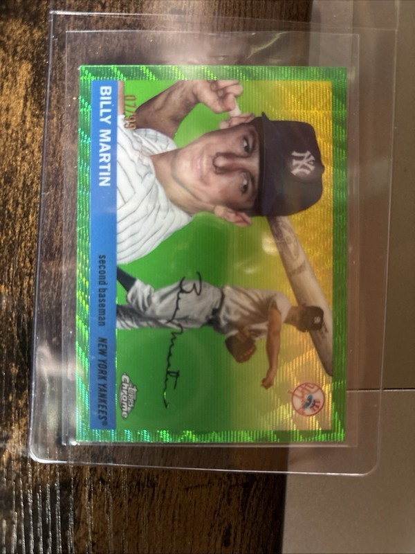2025 Topps Chrome Platinum Billy Martin #444 Green Wave Refractor /99