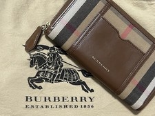 Burberry Wallet Vtg Clutch Bag Sartorial Nova House Check w/Box Ribbon Dust Bag