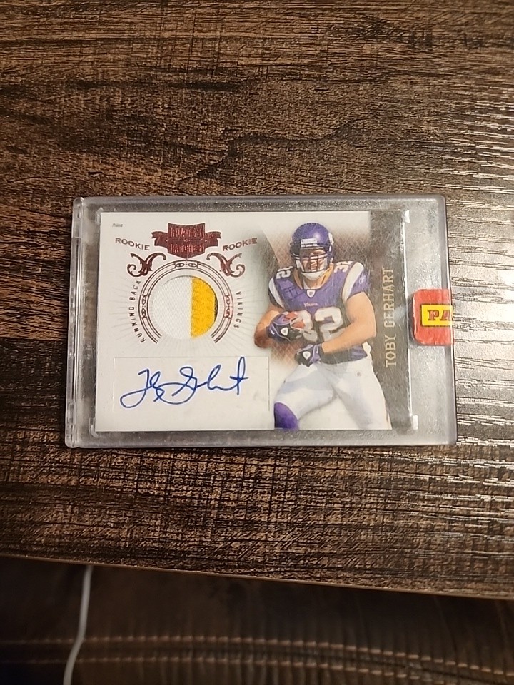 Toby Gerhart Panini Plates & Patches #235 Autograph Patch