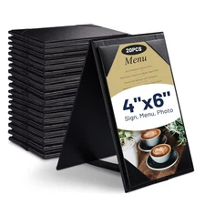 WeChef 20 Pack 4"x6" Double-Sided Menu A-Frame Holder Table Tent Restaurant Cafe
