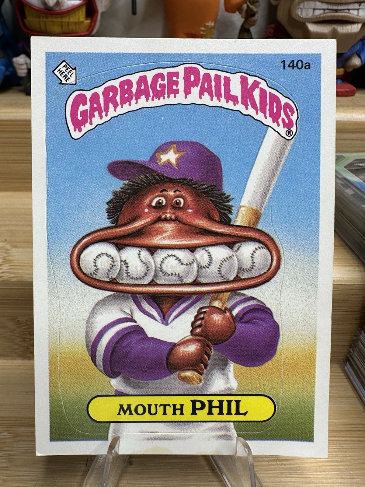 Mouth PHIL #140a 1986 Garbage Pail Kids trading card — raw and PSA graded price guide
