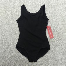 Capezio Leotard Girls Intermediate Black Tank Ballet Legline Dancewear