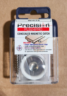 Precision Lock PLS-24 PRO Concealed Magnetic Catch White