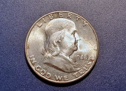 Gem BU 1948-D FBL Franklin Half Dollar