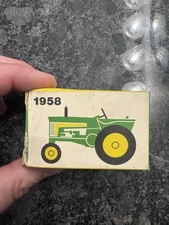 Vintage USA John Deere 566 Diecast Ertl Toy 1958 730 Row Tractor w Original Box