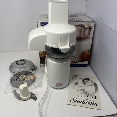 Vintage Sunbeam Oskar Food Processor Model 14181 Complete Box Manuals TESTED