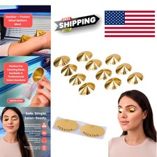 Disposable Eye Protection Cones for Sun Tanning Bed One Size Gold UV Protection