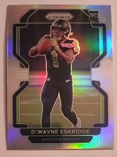 2021 Prizm NFL Silver Variation Dwayne Eskridge Rookie Card Seattle Seahawks 