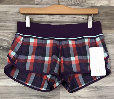 Lululemon Run: Speed Short Size 6   Wheezy Check Berry Yum Yum WCBE/BYUM 69045