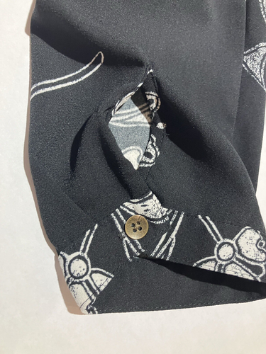 Merona size Medium black button down kaftan tunic pockets contemporary 2015 - Picture 13 of 13