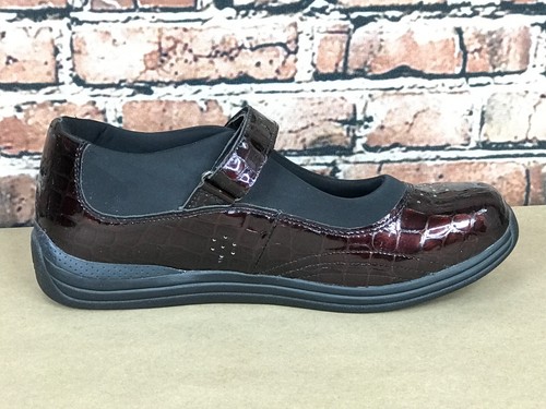 Drew Rose Woman’s Size 10W Burgundy Lightweight Leather Mary Jane Shoes 14375-6P - Picture 7 of 11
