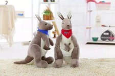 a pair of small cute plush kangaroo toys kangaroo dolls gift about 35cm