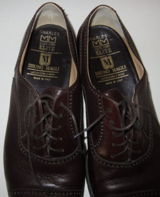 Bruno Magli Charles Italy Leather Oxfords. Bruno Magli Charles Mens Brown Leather Cap Toe Oxford Dress  main image 3