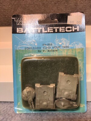 BattleTech Demolisher Super Heavy Tank 20-822 Ral Partha Mini Blue Card