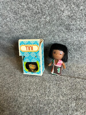 GALBA Mini PUPPE Streichholzpuppe MIMI UND TINI mignon 70er Jahre 18