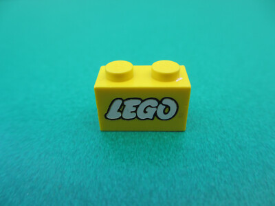 Lego Baustein 1x2 3004p50 gelb bedruckt Lego Stein Brick (010623R)
