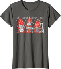 Nurse Christmas Gnomes Xmas Scrub Top For Nurses Gift Ladies' Crewneck T-Shirt