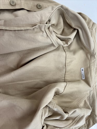 NEW WITH TAGS Zara Men's Beige Solid Cotton Jacket SIZE XL $158 - Picture 9 of 13