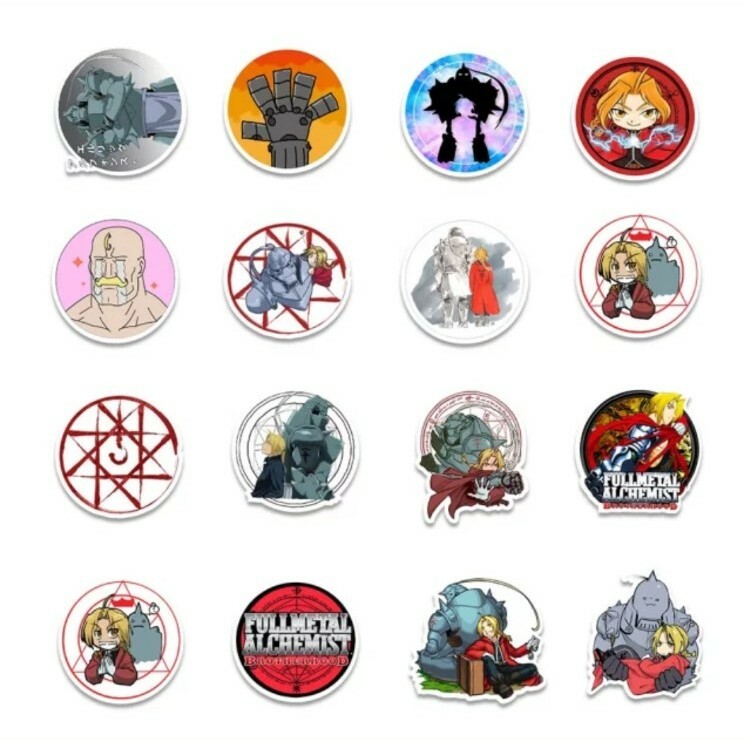 ABYSTYLE Fullmetal Alchemist Aufkleber – 2 Transparente Vinyl-Sticker (16x11 Cm)