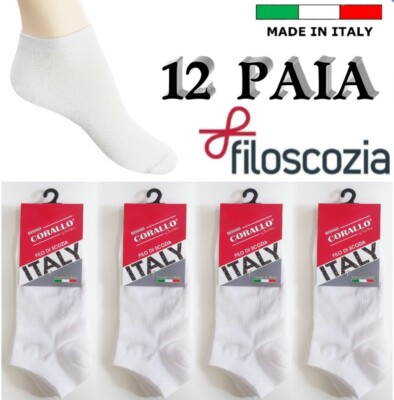 6 Paia Calzini Corti Filo Di Scozia - Cotone Mercerizzato Made In Italy - Foto 7