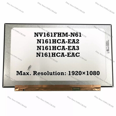 N161HCA-EA3 M36985-JQ1 16.1 inch LED Full HD IPS Laptop Screen, 30-pin eDP, New, Matte N161HCA-EA3 M36985-JQ1 16.1 inch LED Full HD IPS Laptop Screen, 30-pin eDP, New, Matte