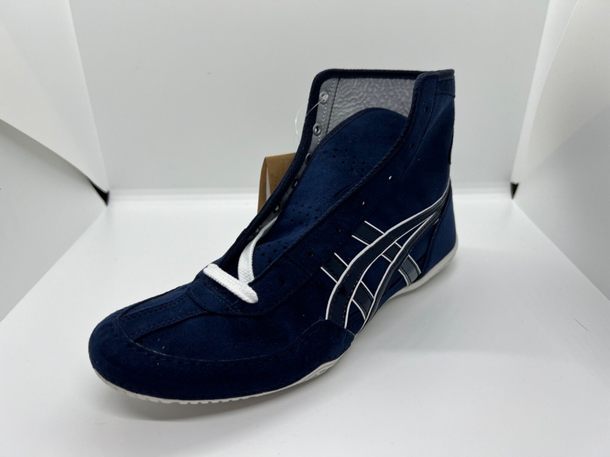 asics Boxing Wrestling Shoes Navy Navy Line White 1083A001 EX-EO