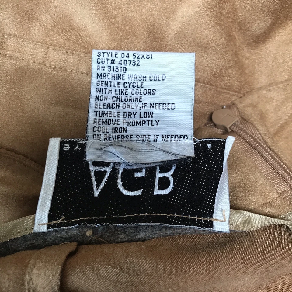 Falda De Colección Y2K Amy Byer 10 Gamuza Midi Maxi Hendidura Marrón Grunge Vaquera Boho 30W Foto 3 de 4