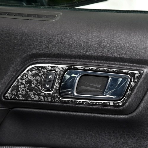 60Pcs Forged Carbon Fiber Full Interior Trim Cover Kits For Ford Mustang 2015-22 - Picture 13 of 23