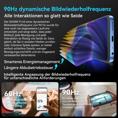 Blackview Shark 9 5G Smartphone 24GB + 256GB 6,7" Android 14 8-rdzeniowy NFC Telefon komórkowy 50MP - Zdjęcie 10 z 26
