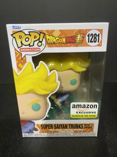 FUNKO POP ! SUPER SAIYAN TRUNKS WITH SWORD 1281 AMAZON EXCLUSIVE K01
