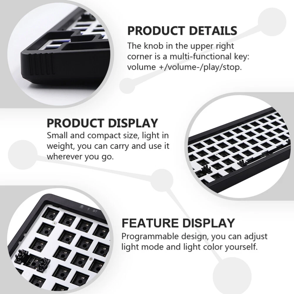 Mechanical Keyboard Kit with Ergonomic Design and Premium Workmanship for Enhanced Typing Experience and Comfort