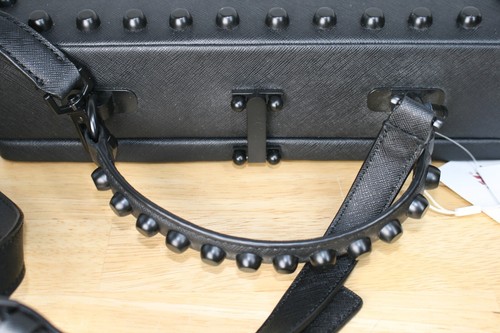 NEU! Nasty Gal Damen Boxx Xl Nieten Umhängetasche Vegan Leder ~ Jet Black - Bild 6 von 15