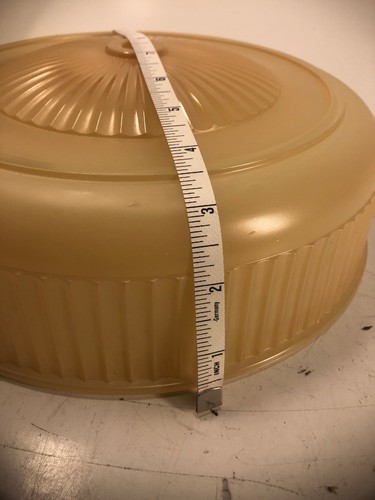 Antique large round frosted glass art deco light fixture chandelier Farmhouse 10 - Picture 4 of 10