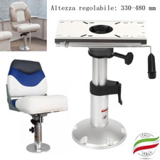 Sedile per Barca Piastra Girevole Sedile base ammortizzato regolabile 33-48CM