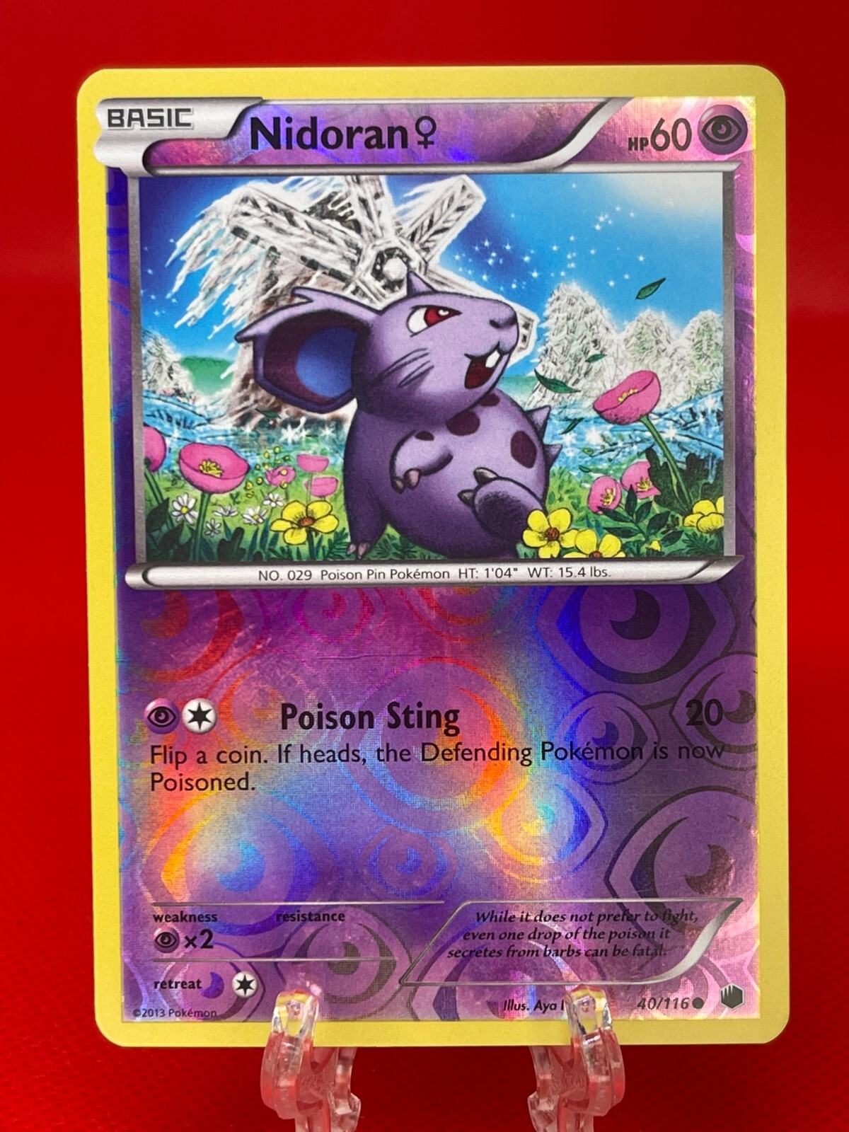 Pokémon TCG Nidoran Plasma Freeze 40/116 Black & White Reverse Holo 2013 LP