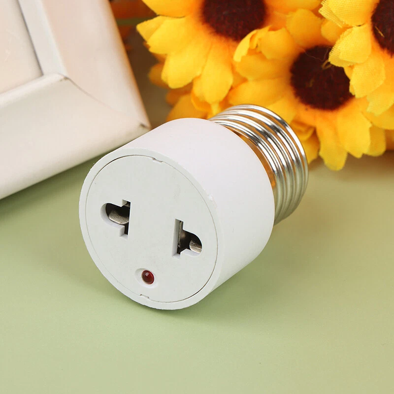 E26 E27 Screw B22 Bayonet Lamp Holder to US EU AC Power Plug Adapter Conver h