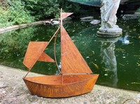 Edelrost Schiff Zum Bepflanzen 30X27Cm Segelschiff Rost Maritime Deko Gartendeko