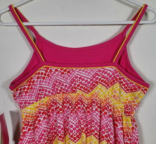 NEW Star Ride Yellow Pink, Red Cotton Knit Sequin Sun Dress Kids 14/16 - Picture 7 of 9