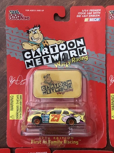 Racing Champions Cartoon Network NASCAR Flintstones - Complete Set of 5 - NEW - Picture 2 of 8