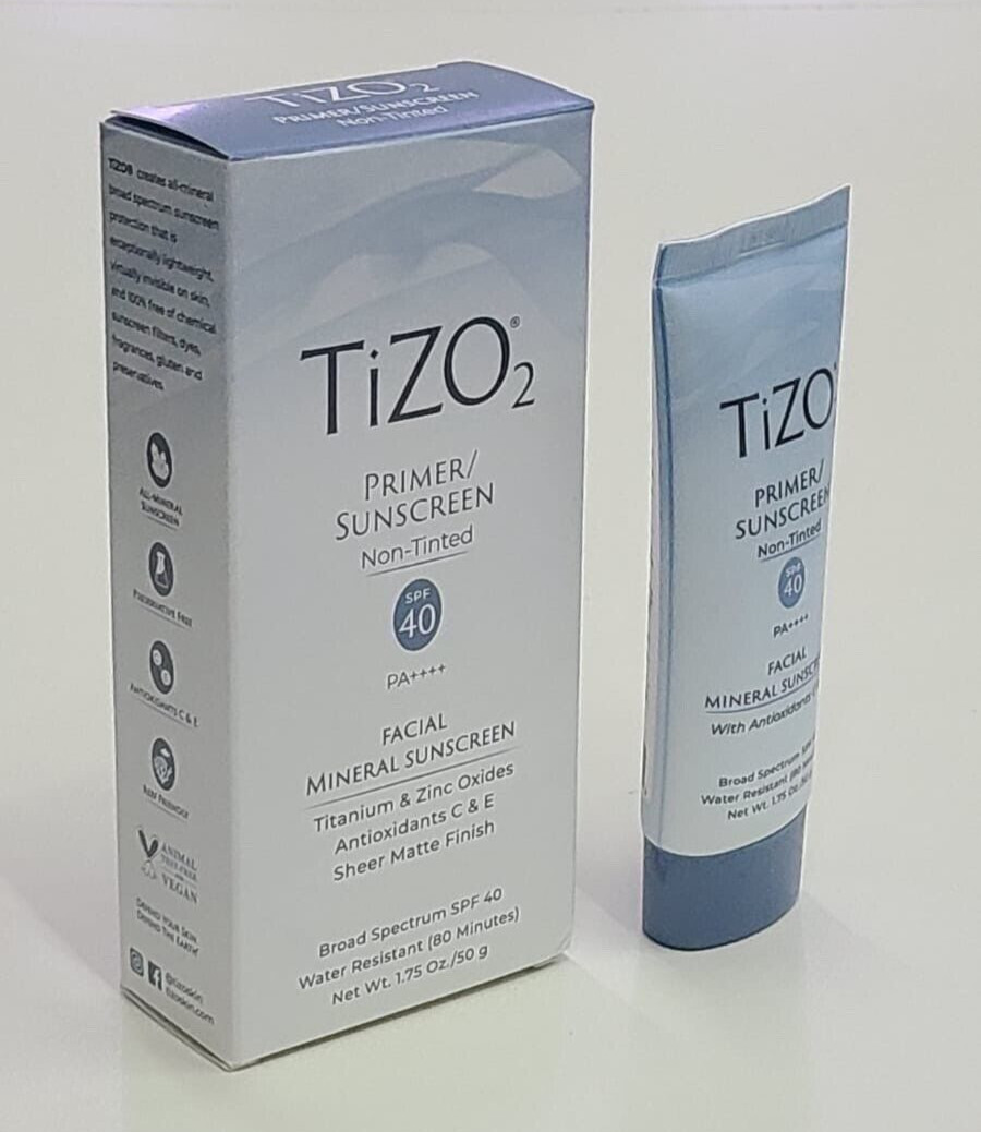 Tizo 2 Primer Sunscreen Non Tinted Facial Mineral Sunscreen 1.75 oz