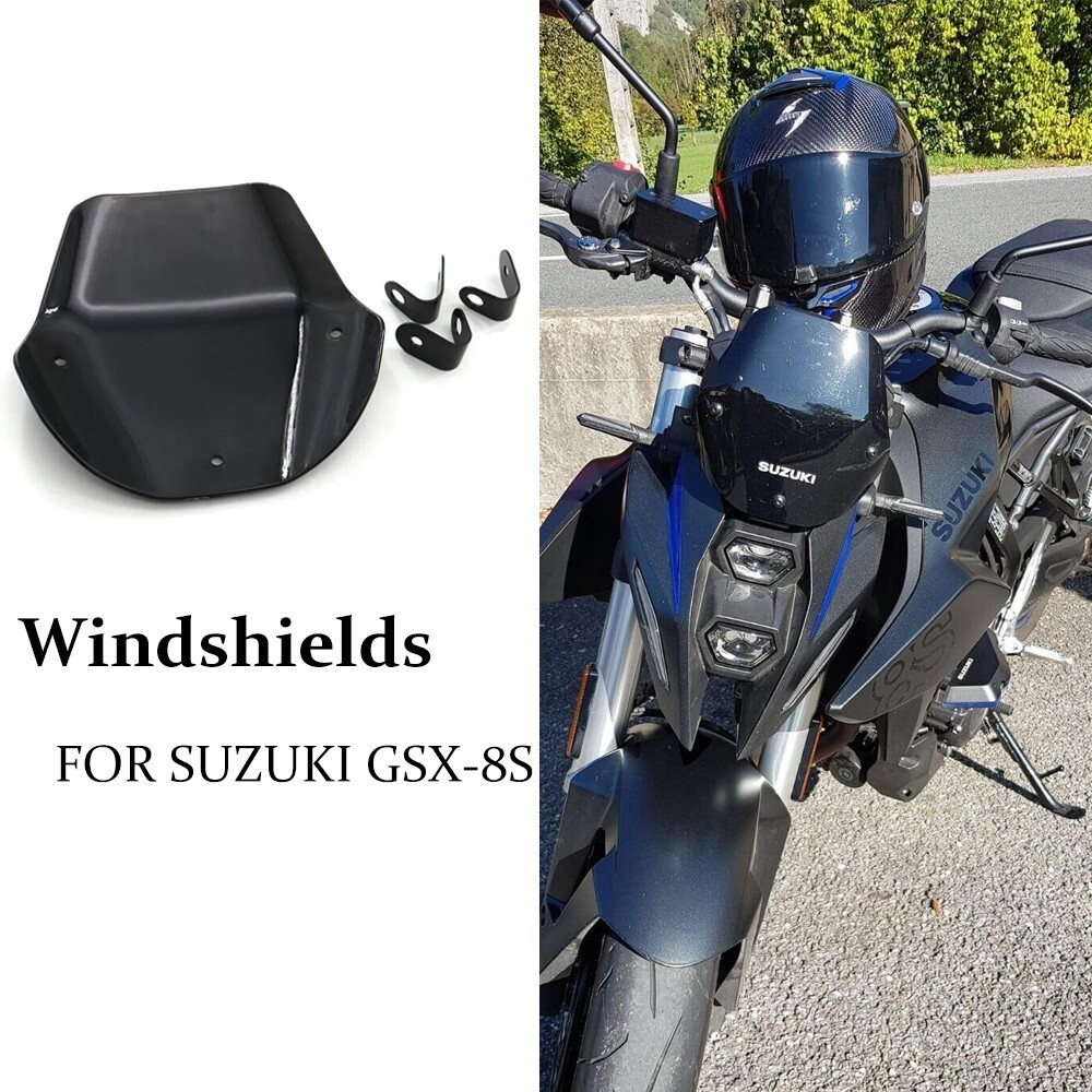 Black Sport Screen Windshield Wind Deflector For SUZUKI GSX-8S