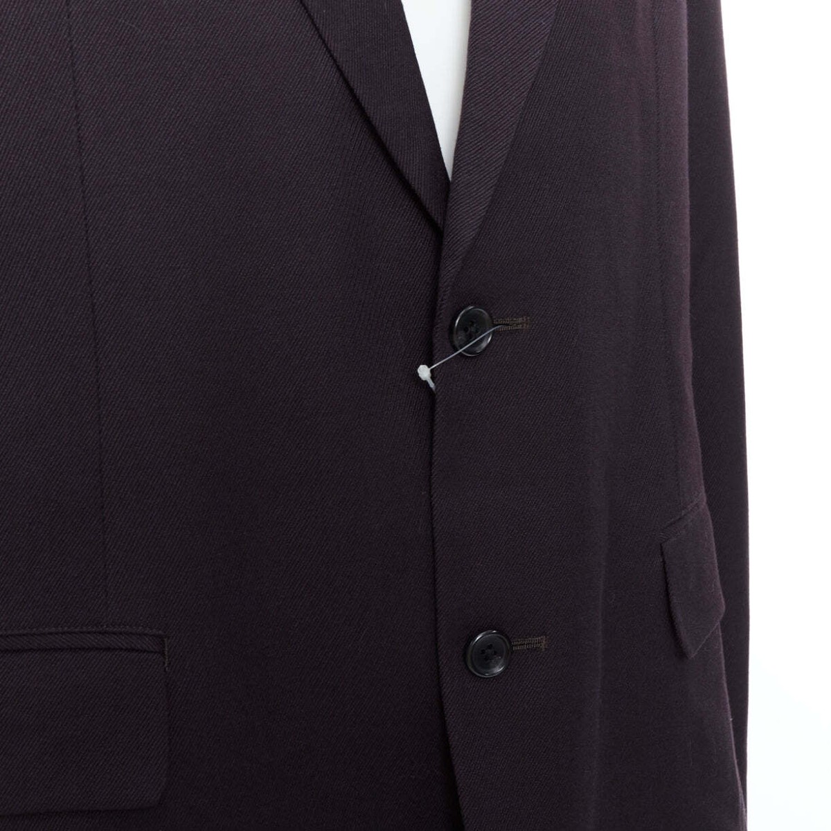 Y's Yohji Yamamoto 黒 パンスーツ M〜L ウール YOHJI YAMAMOTO Y's black wool cotton twill flap pocket