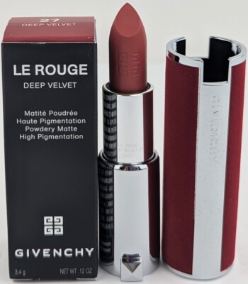 Givenchy Le Rouge Deep Velvet Matte Lipstick In 27 Rouge Infuse- Deep Cerise Red