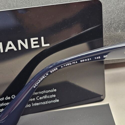 Chanel Sunglasses Polarised Dark Blue Gunmetal Gradient 5356 c.1462/K4 030824 - Picture 6 of 12