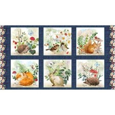 Hedgehog Hollow By In The Beginning Fabrics - Blue Panel 1HH1