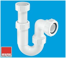 ASC10 McALPINE Adjustable 40mm Kitchen Sink Waste U Bend P Trap Multifit 1 1/2"