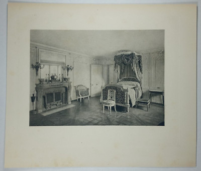 Bedroom Queen Marie Antoinette Petit Trianon Chateau Versailles Antique Etching