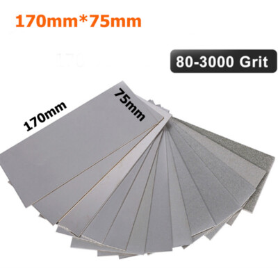 80-3000 Grit Rectangle Diamond Polishing Grind Plate Sharpening Stone Whetstone 